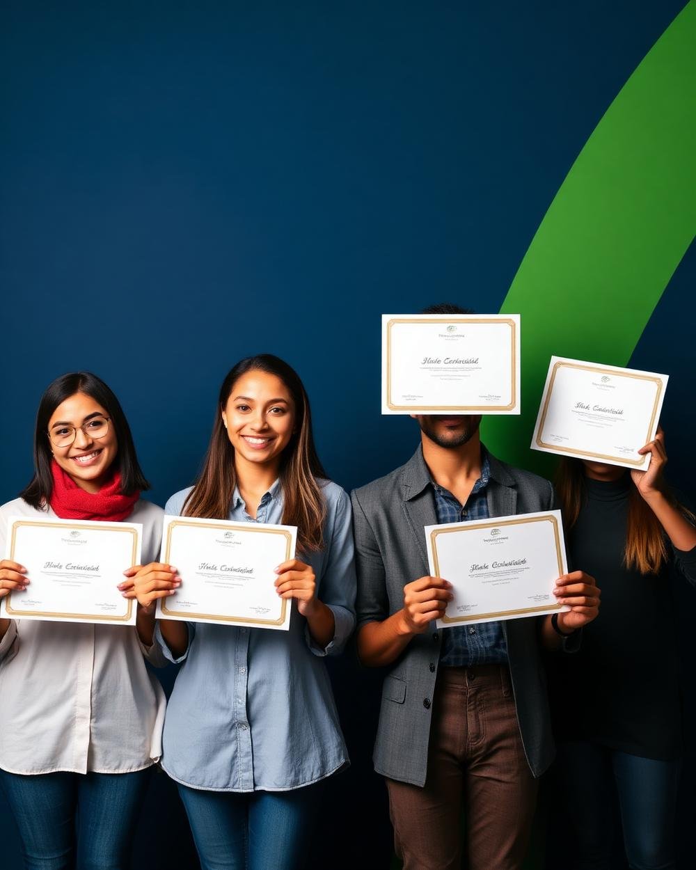 Alunos com certificados